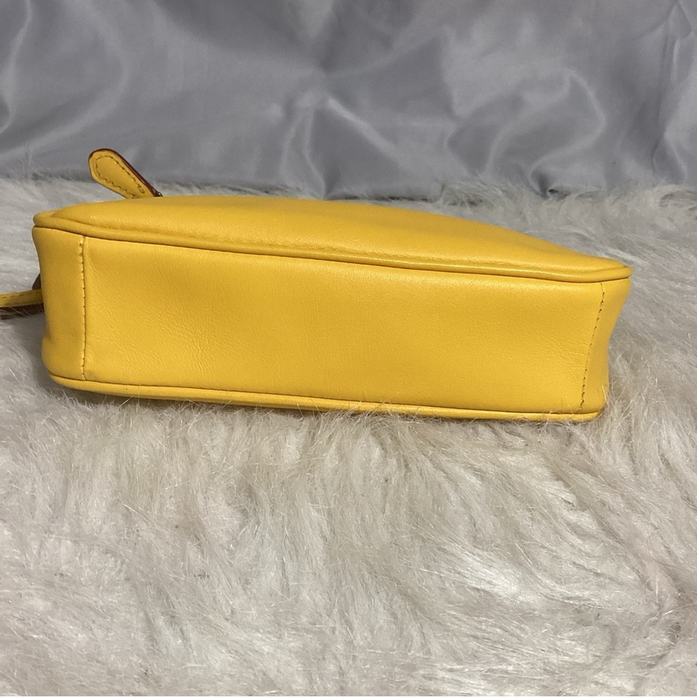 Coach X Disney Mickey Mouse Ears Yellow Leather Wristlet With Strap Clutch Bag - Picture 6 of 10